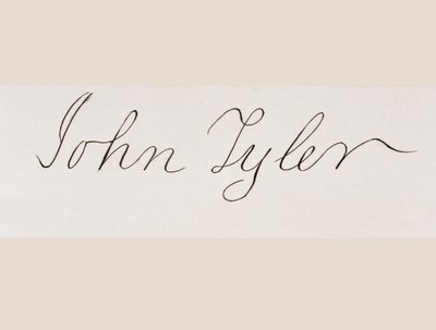Signature of John Tyler by American School